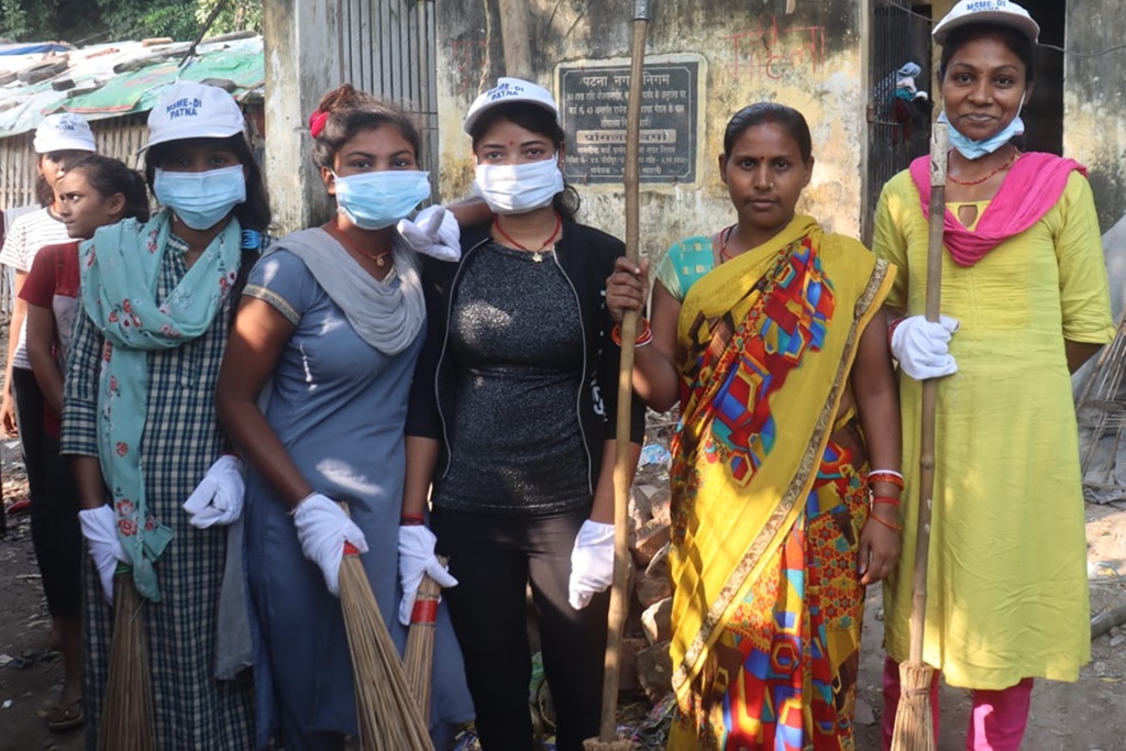 slums cleanliness drive in Patna