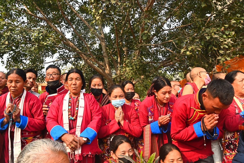 Buddhists in Bodh Gaya