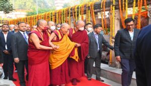 Dalai Lama Visits Mahabodhi Mahavihara in Bodh Gaya