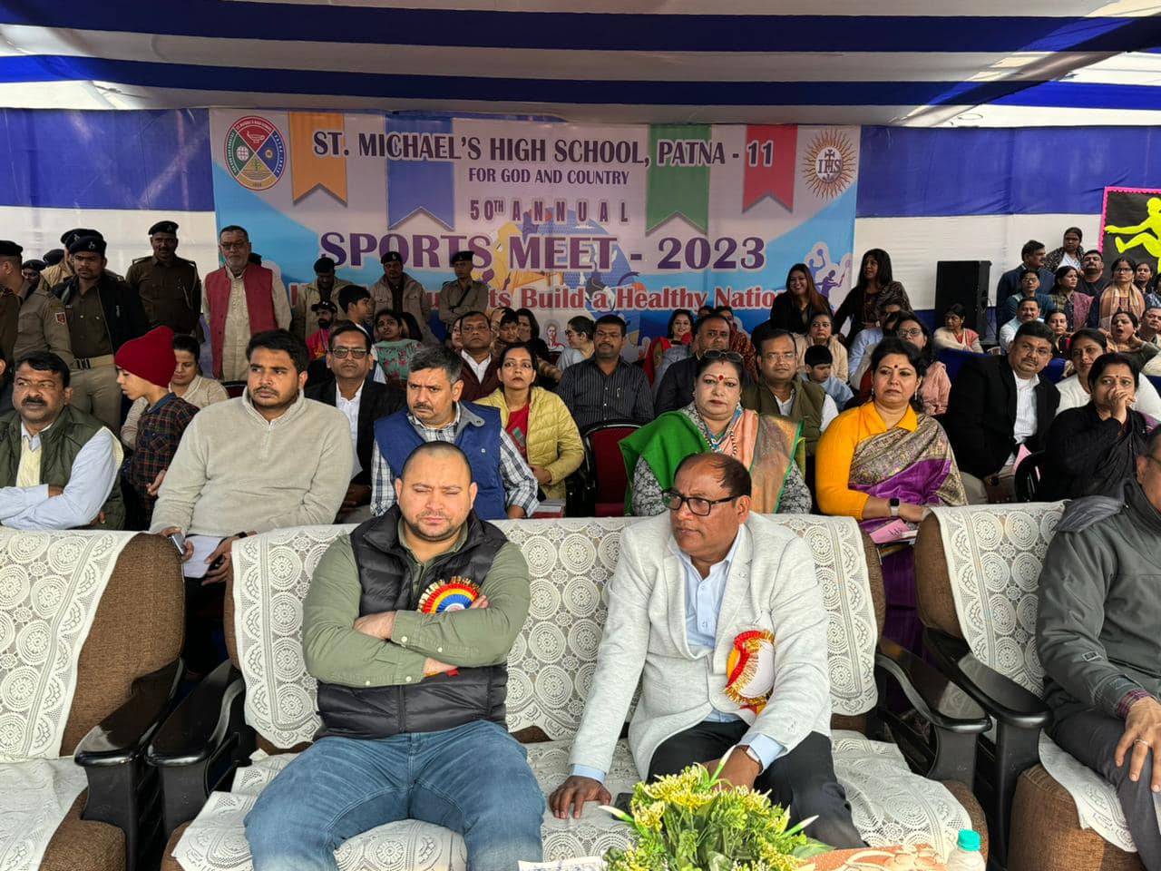 Bihar Deputy Chief Minister Tejashwi Yadav Advocates for Sports and Education at St. Michael High School's Annual Sports Day