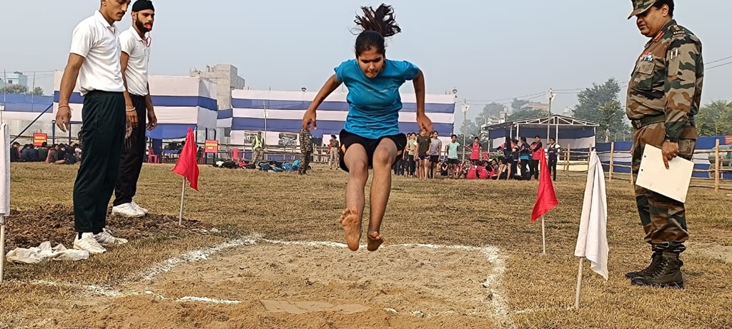 woman military police recruitment rally Danapur