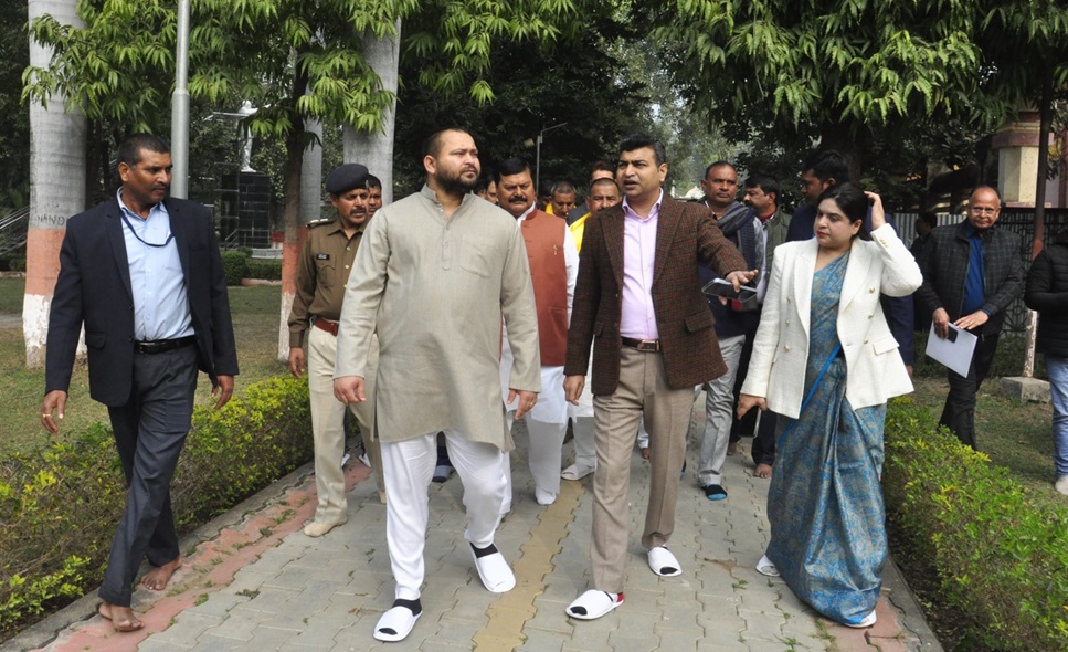 Tejashwi Yadav in Bodh gaya