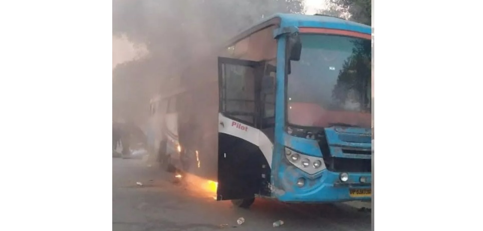 Bus fire