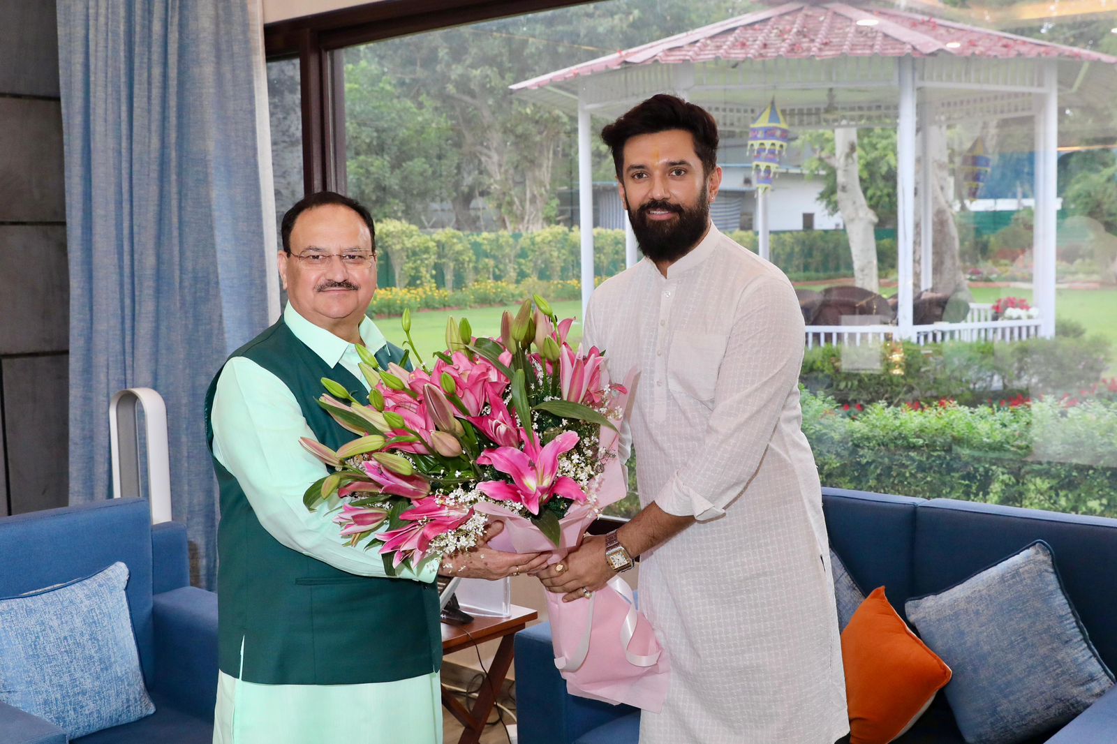 Chirag Paswan with JP Nadda