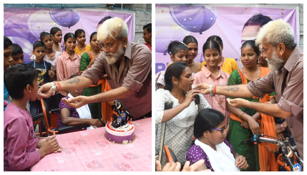 Bhojpuri Actress Akshara Singh's Birthday Celebration Brings Joy to Differently Abled Children