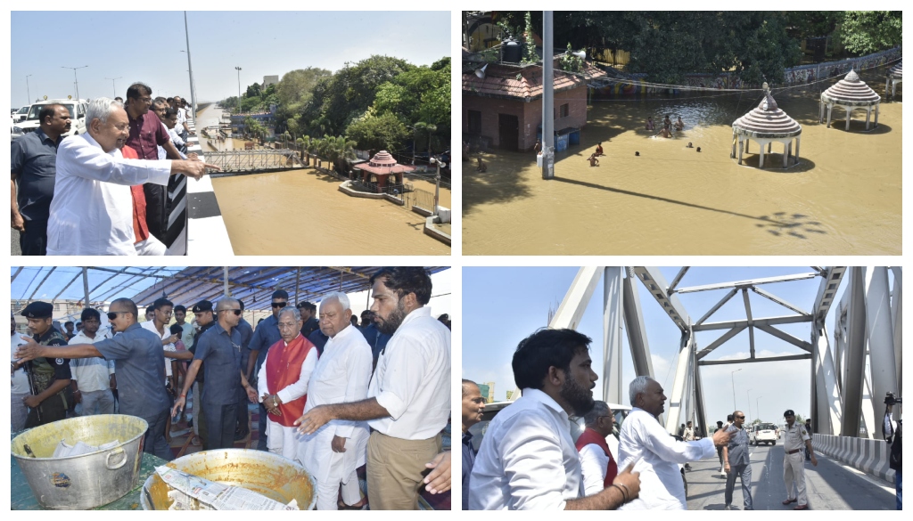 Bihar CM Nitish Kumar Inspects Rising Ganga Water Levels, Orders Quick Action on Flood Relief