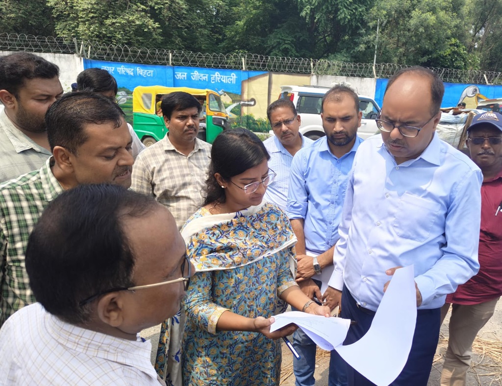 Kanhauli bus terminal land inspection