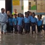 Flood Disrupts Schools in Munger, Teachers Forced to Work on the Roadside