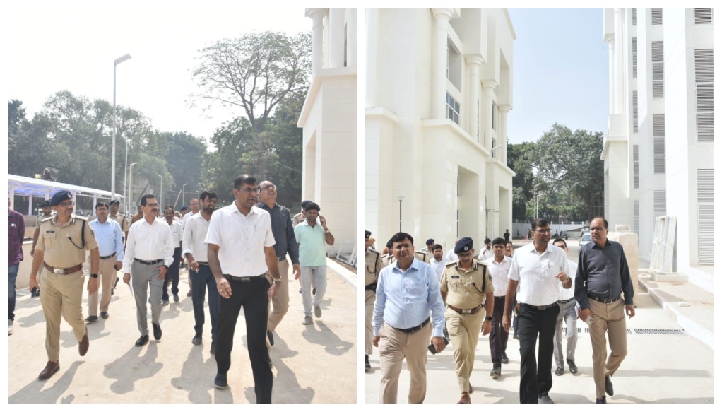 Building Construction Secretary Kumar Ravi Inspects New Collectorate Building Under Construction in Patna