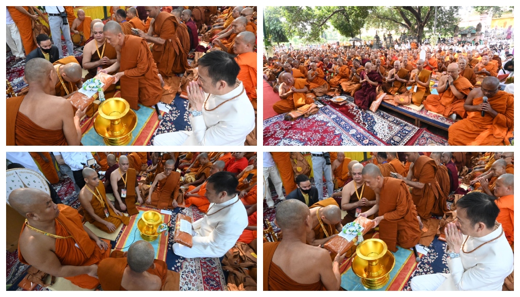 Thousands Gather for Kathin Cheevardan Ceremony at Bodh Gaya’s Mahabodhi Temple