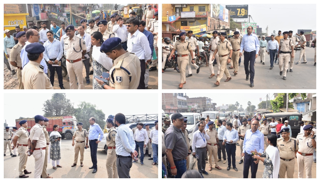 Patna DM and SSP Inspect Traffic Jam in Bihta; Alternative Route Planned Amid Elevated Road Construction