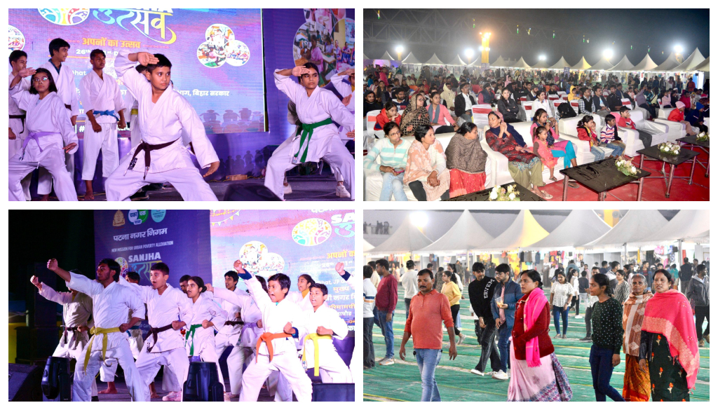 Art of Living Program and Karate Demonstration Highlight Sanjha Utsav in Patna