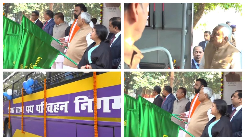 CM Nitish Flags Off 43 Deluxe Buses and Launches 'Hamara Bihar Hamari Sadak' Mobile App