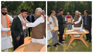 Bihar CM Felicitates 13-Year-Old Cricket Sensation Vaibhav Suryavanshi