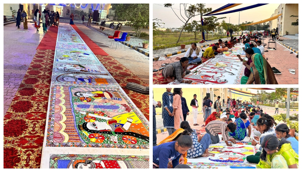 World’s Longest Mithila Painting Created in Historic Event in Madhubani