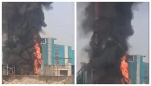 Massive Fire Breaks Out in Battery Factory in Purnia’s Maranga Industrial Area