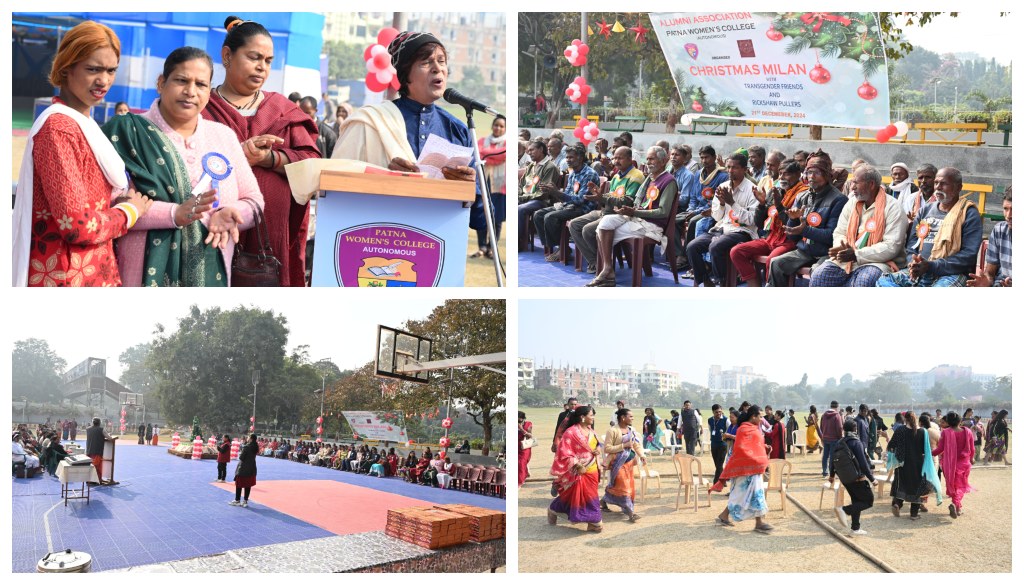 Patna Women's College Hosts Christmas Milan with Transgenders and Rickshaw Pullers