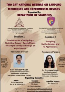 Vimala College and Patna Women’s College Collaborate for National Webinar on Statistics