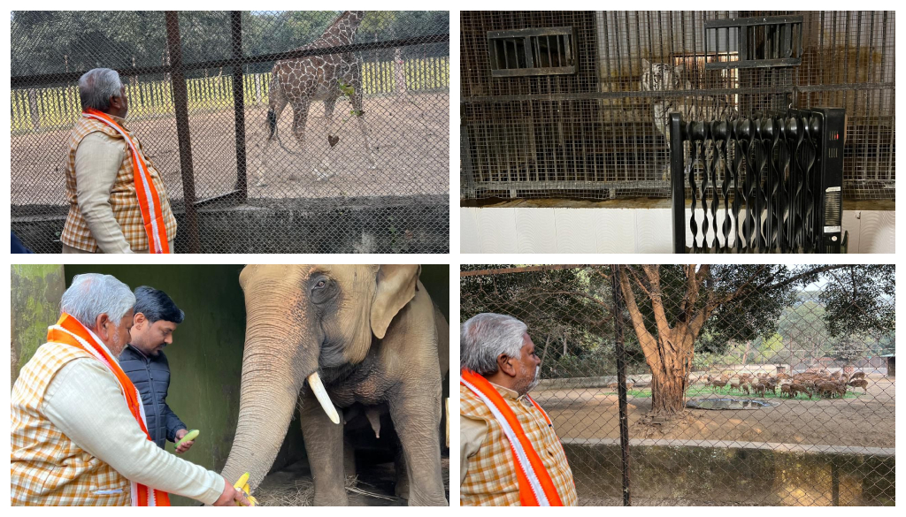 Environment Minister Prem Kumar Inspects Winter Care Measures at Patna Zoo