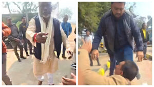 JDU MP Ajay Mandal Assaults Journalists, Police Remain Silent Spectators