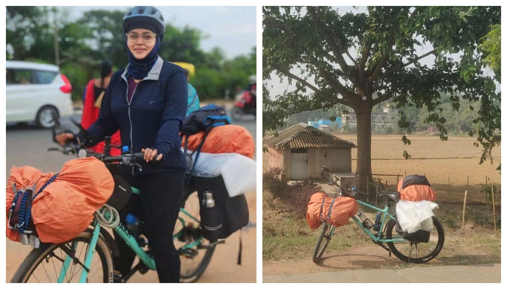 Cycling for Change: Kerala Researcher Reaches Nalanda to Promote Mental Health and Yoga