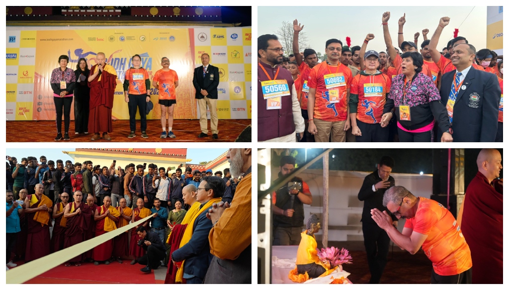 Bodh Gaya Marathon Sees Enthusiastic Participation, Mongolia’s Ambassador Among Thousands of Runners