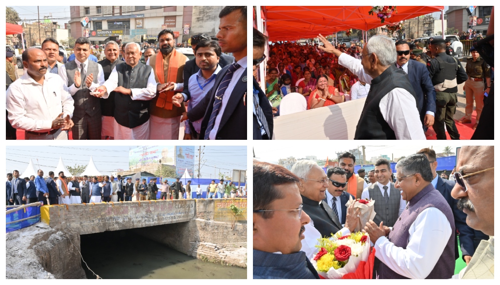 CM Nitish Kumar Launches Elevated Road Link, Multi-Level Parking, and New Road Projects