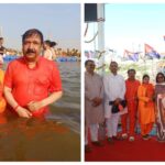 Bihar BJP Chief Dilip Jaiswal Takes Holy Dip at Mahakumbh