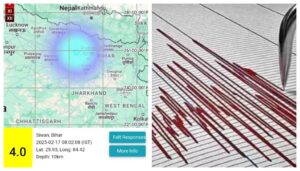 Earthquake of Magnitude 4.0 Jolts Bihar's Siwan, Tremors Felt in Several Districts