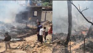 Massive Fire in Muzaffarpur’s Vijay Chhapra Village Destroys 20 Houses, Causes Loss of Rs 50 Lakh