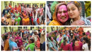 Jesus And Mary Academy Students Celebrate Holi With Elderly At Patna Old Age Home