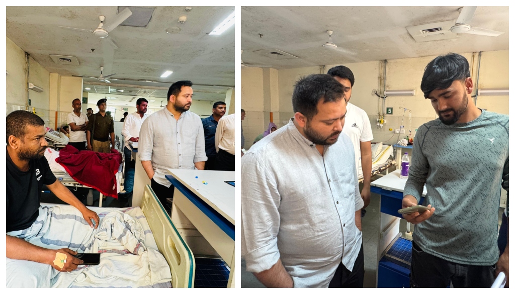 Tejashwi Yadav Visits Victims of Naubatpur Massacre, Slams Government Over Law and Order