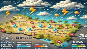 Rain, Thunderstorms, and Hail Likely in Bihar From March 20-23