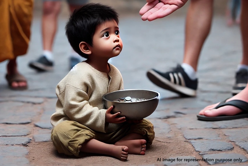 child begging