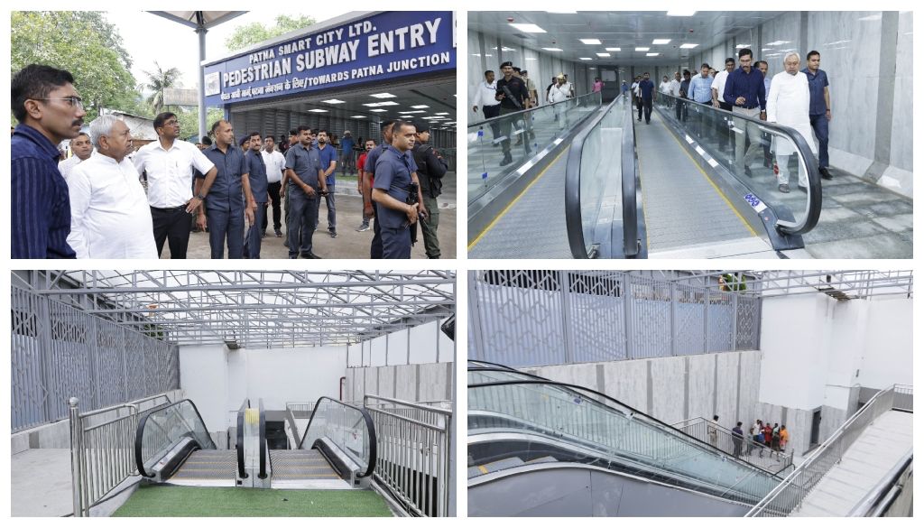 Bihar CM Nitish Kumar Inspects Progress of Underground Pedestrian Path at Patna Junction