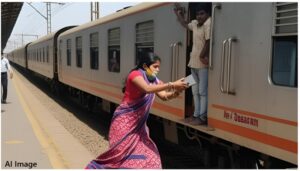 Ara Sasaram train woman thrown