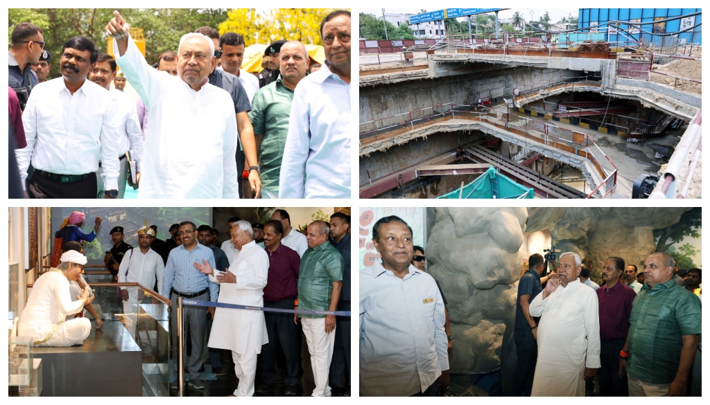 Bihar CM Nitish Kumar Reviews Museum Tunnel Project in Patna