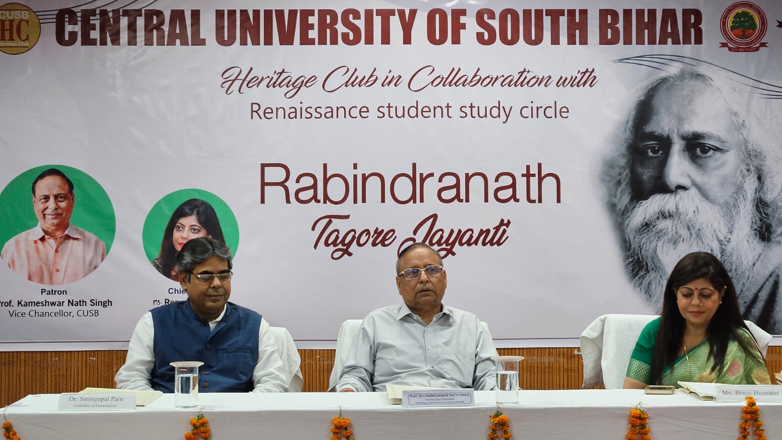 Author Renu Hussain Honoured at Central University of South Bihar on Tagore’s Birth Anniversary