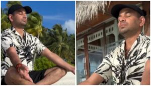 Tej Pratap Yadav Meditates on Maldives Beach Amid Bail Period, Instagram Video Sparks Reactions