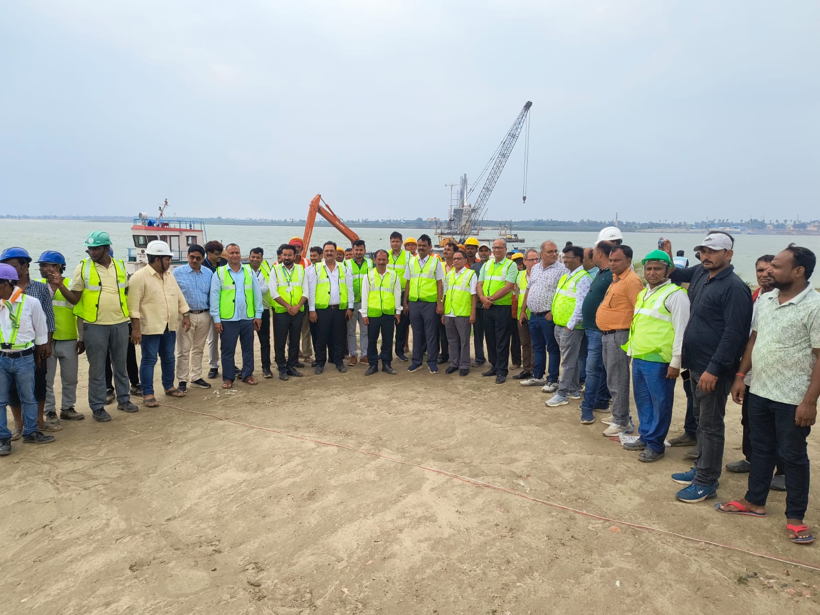 Reconstruction Begins on Collapsed Section of Sultanganj- Aguwani Ghat Bridge in Bihar