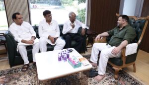 CPI’s D Raja Meets Tejashwi Yadav Amid Buzz Over Seat-Sharing Talks in Bihar
