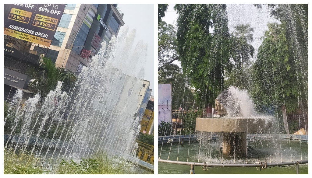 Fountains with Colourful Lights Ease Heat and Pollution at 15 Key Patna Intersections