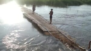 Chachari Bridge Washed Away in Bihar Floods