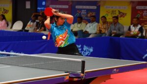 Archive photo of Table Tennis game played during Khelo India Youth Games 2025 in Patna.