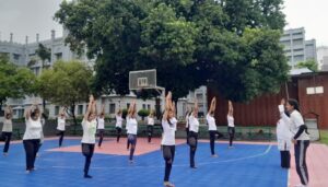 Patna Women's College Celebrating International Yoga Day