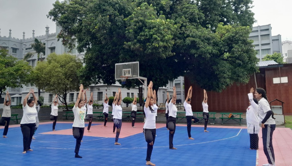 Patna Women's College Celebrating International Yoga Day