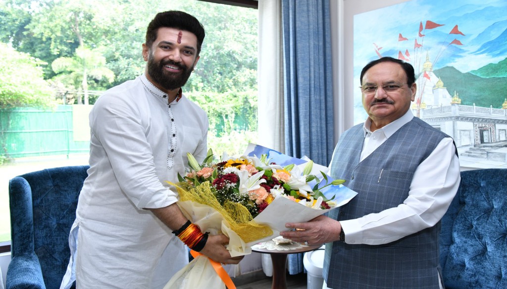 Chirag Paswan Meets JP Nadda, Slams Bihar's Deteriorating Law and Order Ahead of Elections
