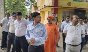 Muzaffarpur DM inspecting Shravani Mela 2025 preparation
