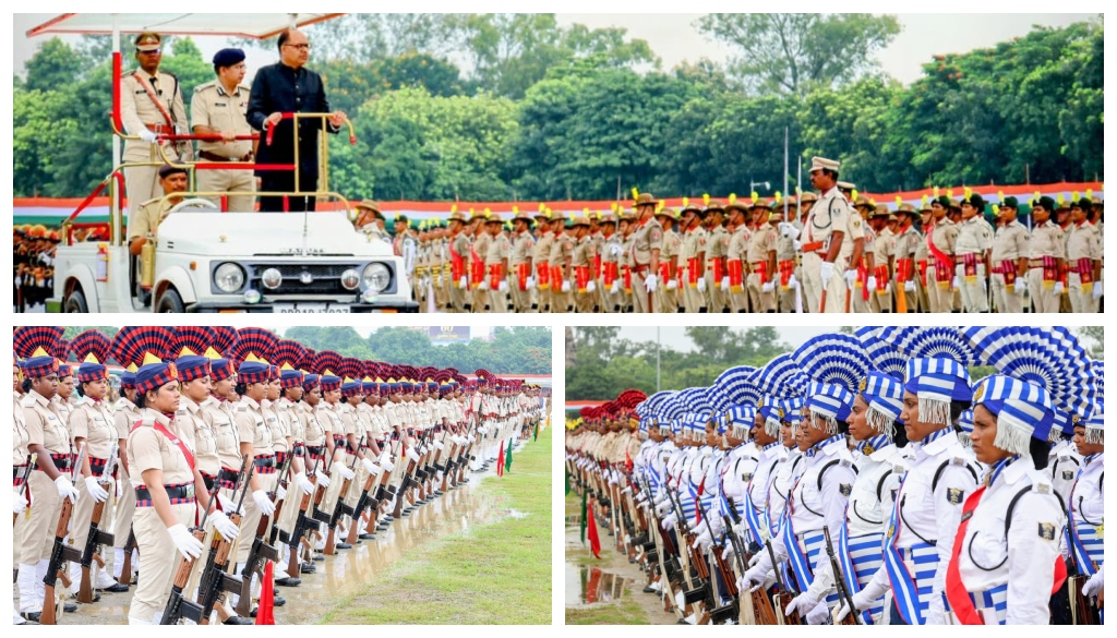 Divisional Commissioner Reviews Final Parade Rehearsal at Gandhi Maidan ahead of 79th Independence Day Celebrations