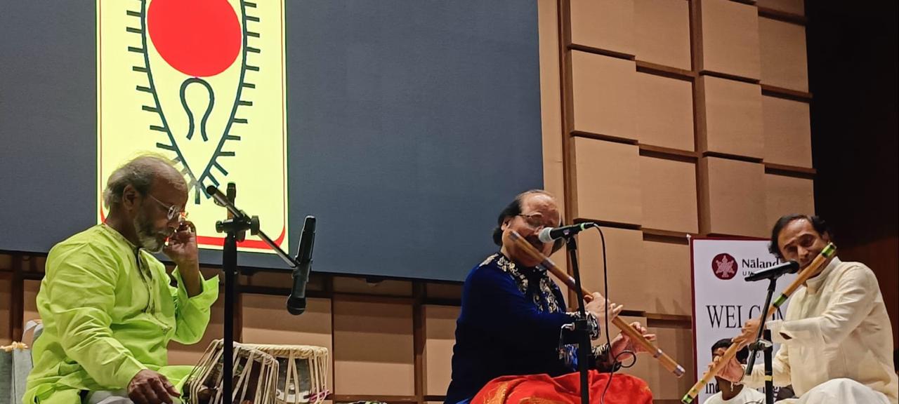Nalanda University Welcomes New Cohort with Soulful Flute Recital by Pt. Ronu Majumdar